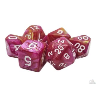 Vorpal Rose Red & Yellow Dice Set (7)