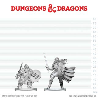 D&D Nolzur`s Marvelous Miniatures: Dwarf Fighter & Orc Paladin