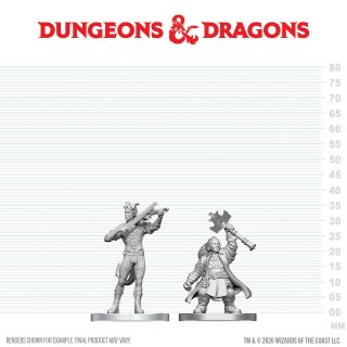 D&D Nolzur`s Marvelous Miniatures: Tiefling Bard & Dwarf Cleric