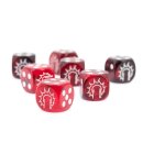 Conquest: First Blood Logo on Dark Red/Black Marbled Dice...