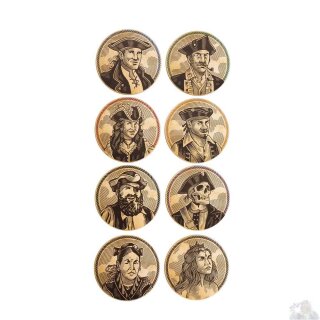 Lying Pirates Captain Coasters (Fan Made) (EN)